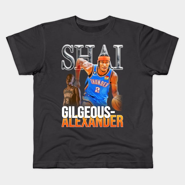 Shai Gilgeous-Alexander (SGA) Kids T-Shirt by dsuss